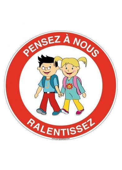 AUA SIGNALETIQUE - Panneau Circulation Sens Obligatoire - 180 mm, Vinyl adhésif