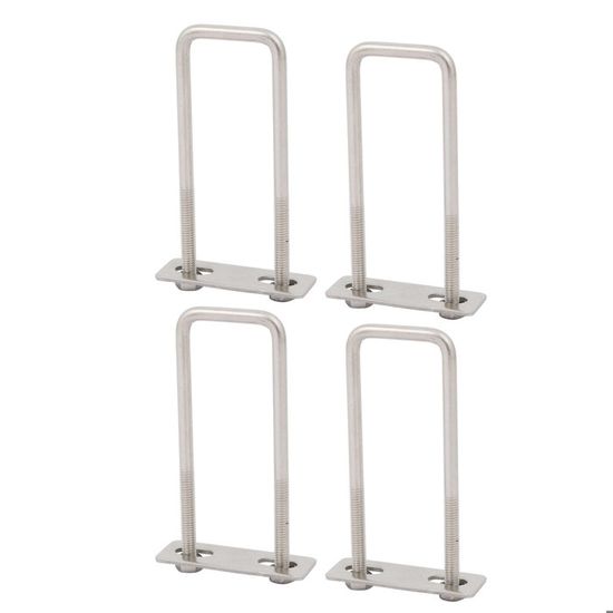 Lot De 4 Pinces à Boulon En U Pour Silencieux - Diamètre 42 Mm - Type Selle De Tuyau - Zaplyte