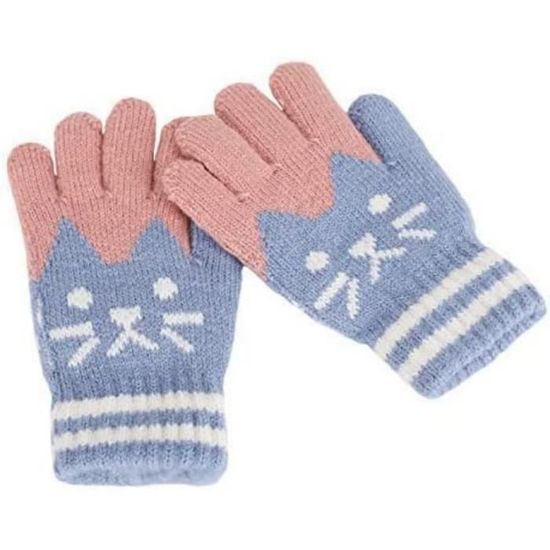 MELLIEX Gants Magiques Enfants - 2 Paires En Tricot, Chauds, Extensibles, Pour Hiver - Filles Et Garçons