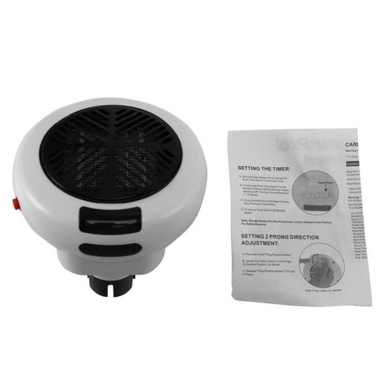 Chauffage D'Appoint 1200W Portable - Petit Radiateur Bureau/Chambre - Chauffe-Pieds - Protection Anti-Basculement
