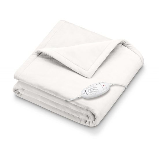 beurer hd 75 cosy blanc couverture chauffante ultra douce reglable respirante cdiscount electromenager