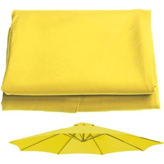 Toile De Remplacement Ronde Pour Parasol Déporté 3m - 8 Baleines - Housse En Polyester Imperméable UV - Couleurs Variées - 9