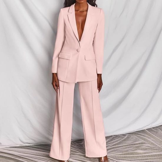 Tailleur pantalon evase femme 2025