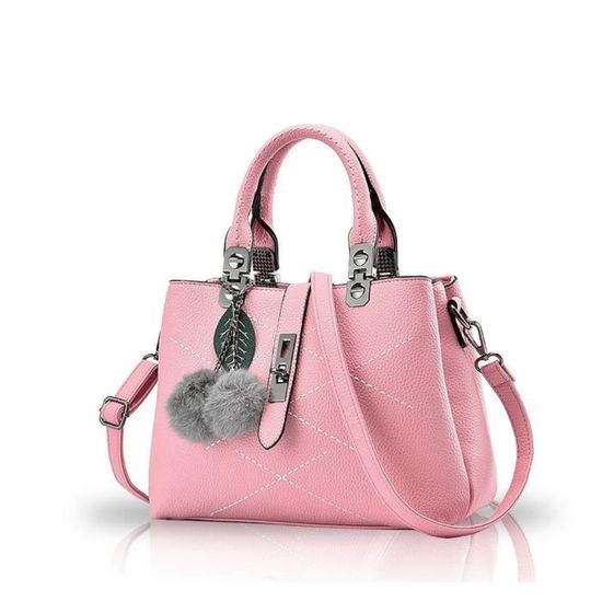 NICOLE&DORIS élégant Femme Sacs à Main Bandoulière Sacs Portés Main Tote Sacs Portés épaule Messenger Bag Crossbody Bag Multifonction Durable PU, Noir