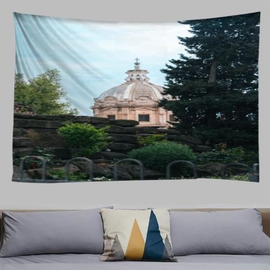 Tapisserie Murale Rome Antique - Mer Méditerranée - 150x200 Cm - Décoration Murale, Plafond, Rideau - Polyester