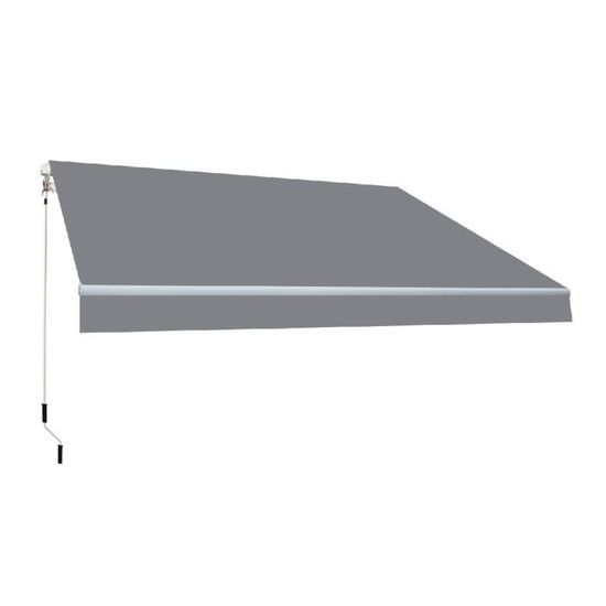Store Banne Manuel 3x2m Smartsun Toile Acrylique De Couleur Grise Cdiscount Bricolage