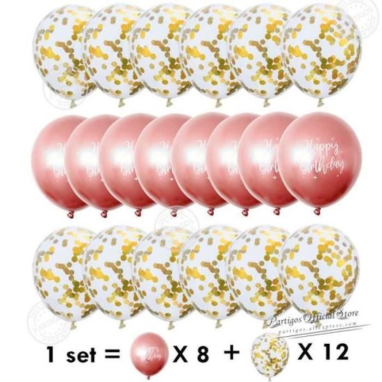 15 Ballons Anniversaire 30 Ans Noir Et Or - Imprimés '30', Gonflage à L'air Ou à L'hélium