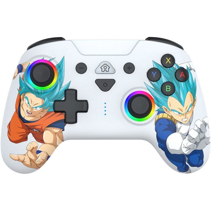 Manette sans fil - Nintendo Switch / Switch OLED / Switch 2 - Dragon Ball Goku vs Vegeta - Bluetooth - Blanc - SUBSONIC