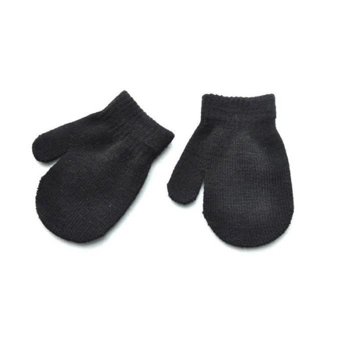 1 Paire De Gants Pour Bebe Pour Garcon Et Fille Solides Chauds Tricotes Anti Rayures Hiver Cdiscount Pret A Porter