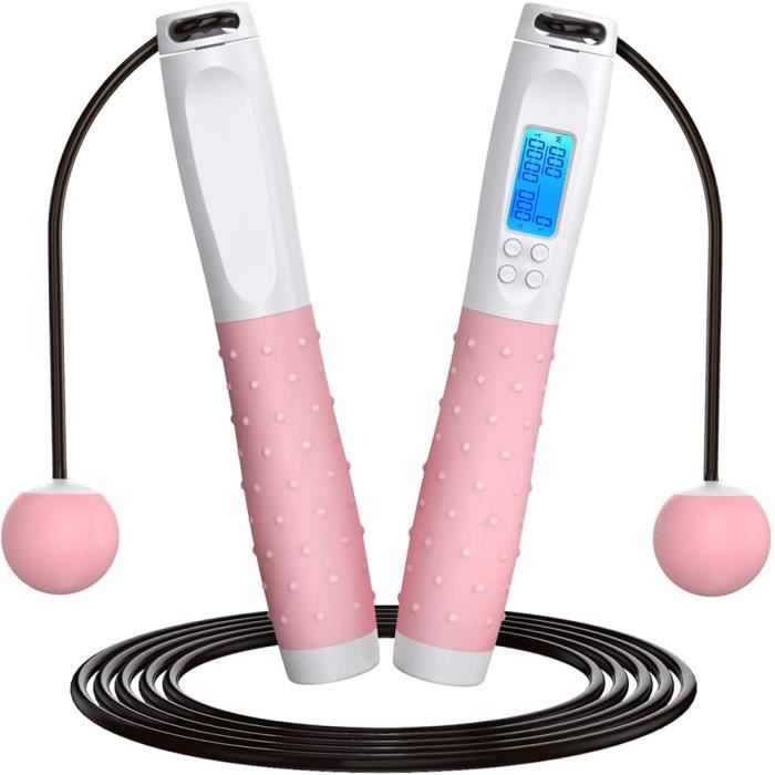Corde à sauter avec comptage électronique intelligente sauter fil pour fitness, perte de poids,C