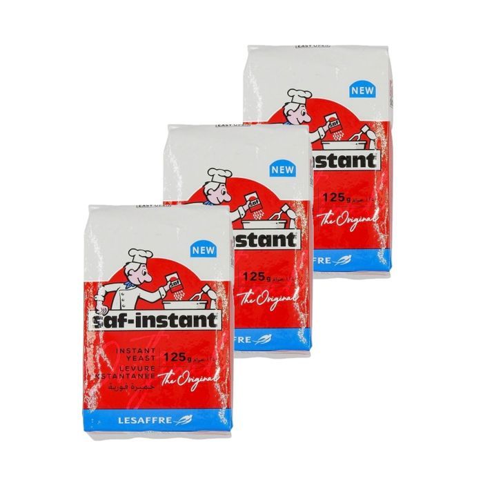 Lot 3x Levure sèche de boulangerie - paquet 125g