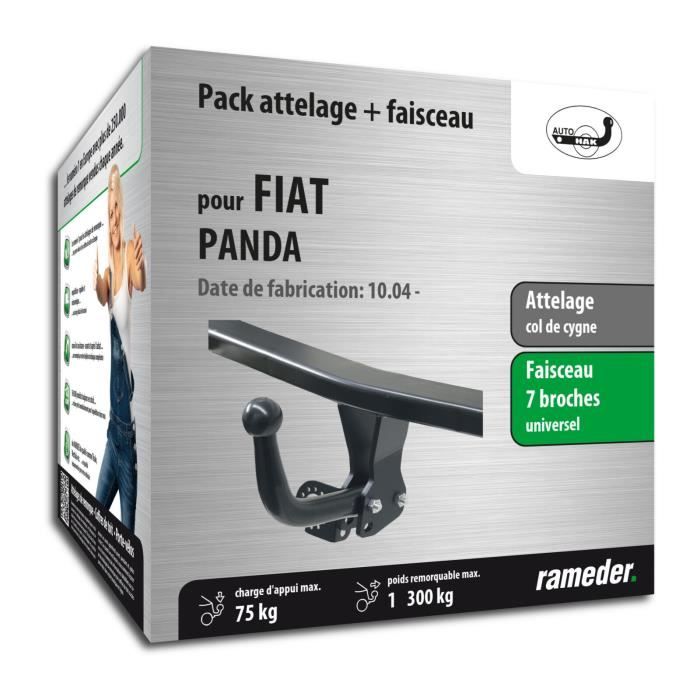 Attelage pour Fiat PANDA - 10/04-12/99 - col de cygne - AUTO-HAK - Faiseau universel 7 broches