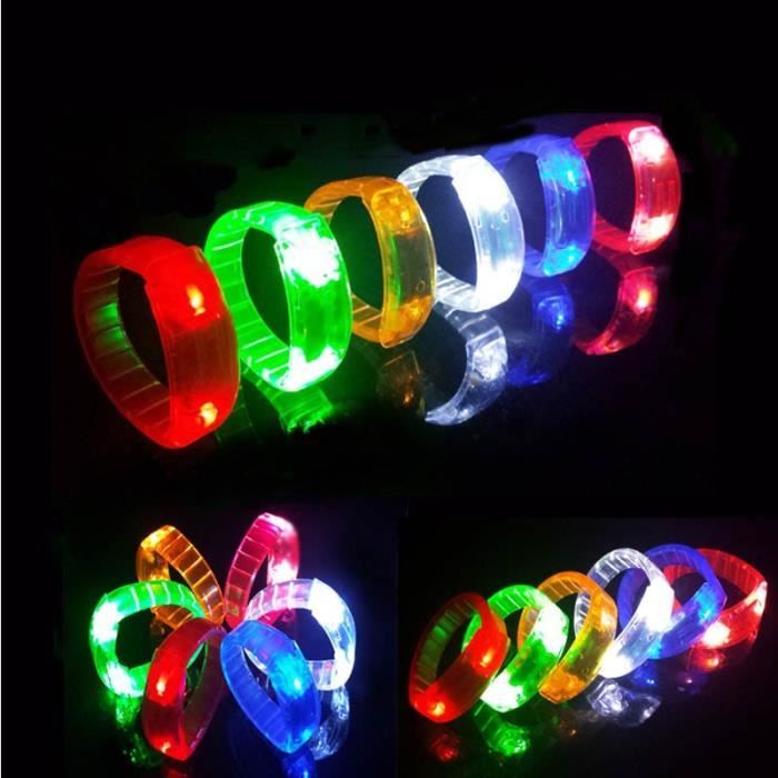 Bracelet clignotant à LED lueur Bracelet Bracelet enfants adulte barre KTV Disco Rave robe de fête d - Modèle: Green - HYPDXCB04314