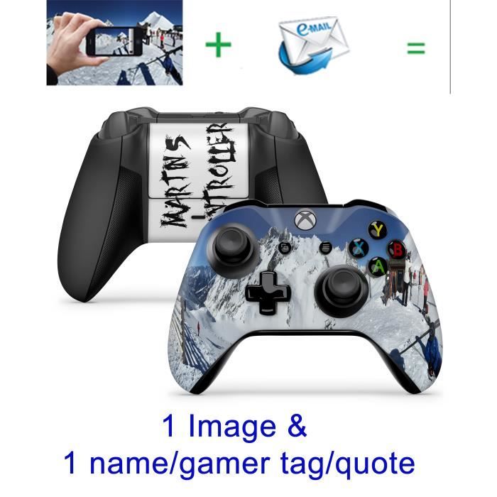 GNG 2 x Personalised CUSTOM Controller Skins Full Wrap Vinyl Sticker compatible with Xbox One / S / X
