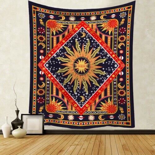 Tapisserie murale en Polyester multifonction, couverture motif Mandala indien, décoration de la maison, tapis de Yoga, p GF7929