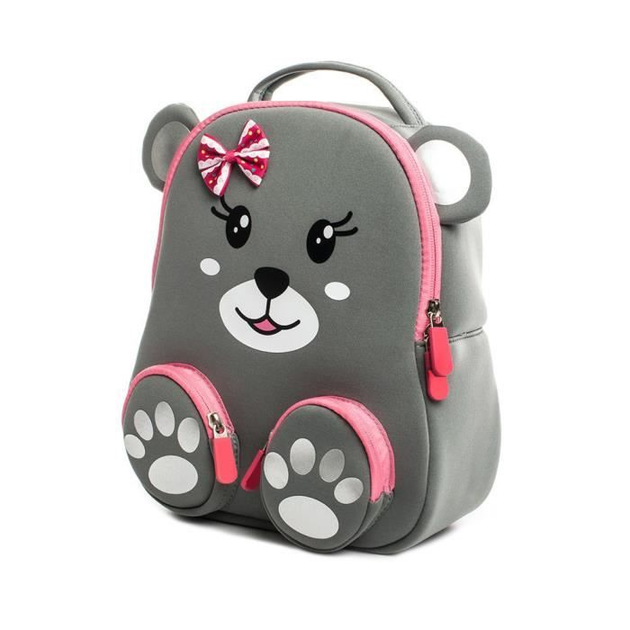 Sac à Dos Bébé pour Enfant, 2-5 Ans Sac Mignon Cartable Maternelle Fille Garçon Petit Sac d'école Scolaire avec Sangles de Sécurité