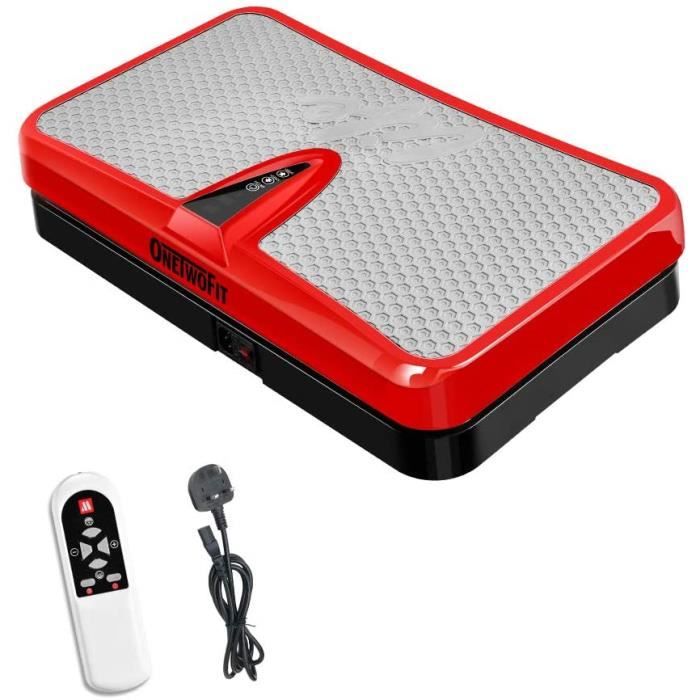 ONETWOFIT Plate-Forme de Vibration à Double Moteur, 3D Plaque de Vibration Corps Entier Vibration Workout Machine Équipement d'Entra