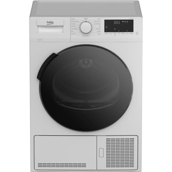 Sèche-linge à condensation BEKO DCB7114GA0W - 7 kg - Classe B - Tambour Aquawave - Blanc