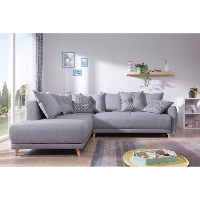 Canapé d'angle Gris Design Confort