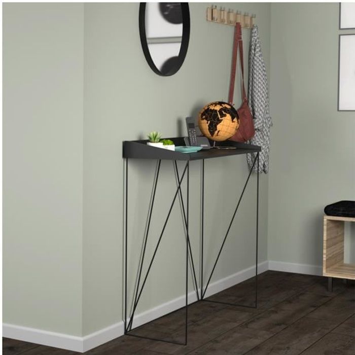 Console avec structure métallique - CaliCosy Gris Anthracite