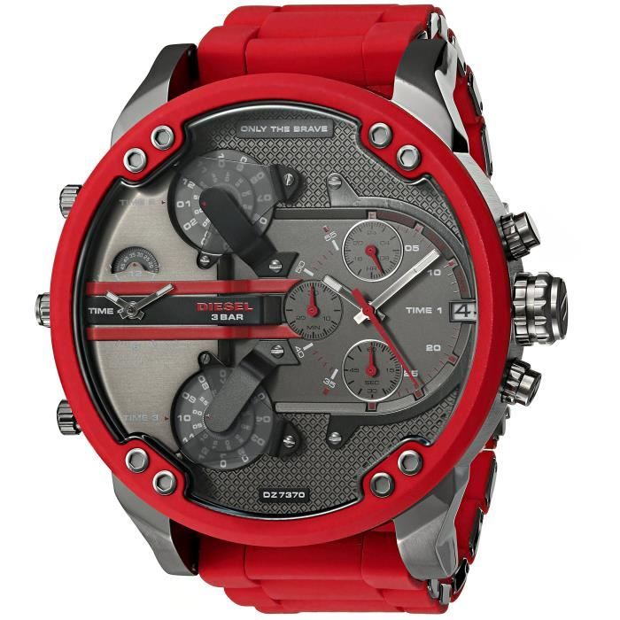 DIESEL Dz7370 Mini papa silicone rouge Wrap Voir DOC4V