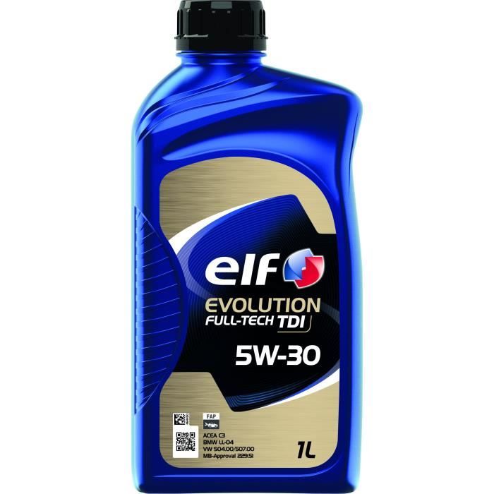 ELF HUILE MOTEUR 1L EVOLUTION FULLTECH TDI 5W30