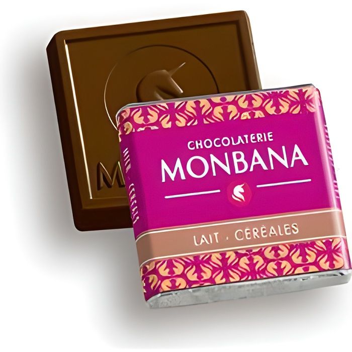 Carrés de chocolat Lait Nougat Monbana(X200) U