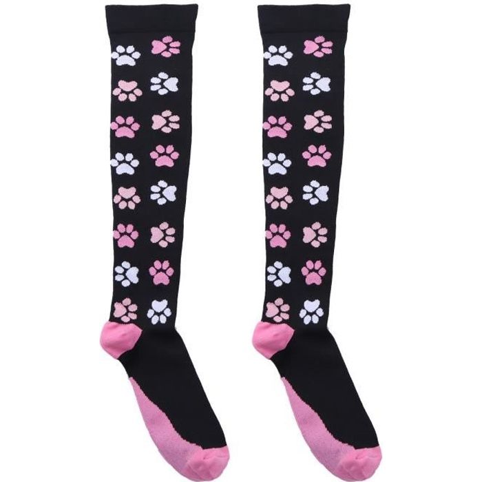 Chaussettes de Compression pour Homme Femme Bas pour Running Sport Course à Pied Voyage Trail Bas de Contention Sportive Cyclisme