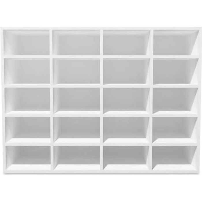 Meuble à chaussures blanc 20 cases