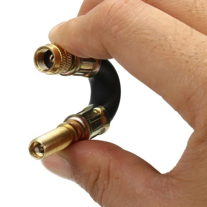 NEUFU 2pcs 105MM Prolongateur de Valve Tuyau en Caoutchouc Adaptateur pour Voiture Camion