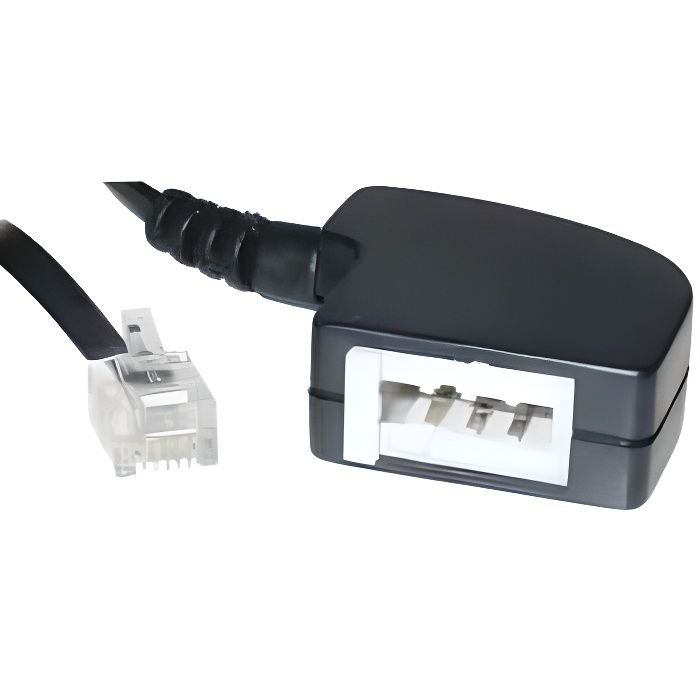 Adaptateur téléphonique, fiche RJ11.