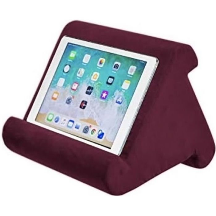 Coussin de Support Universel Réglable Pour Tablette pour iPhones iPads Smartphones Tablettes Android Windows-Vin rouge
