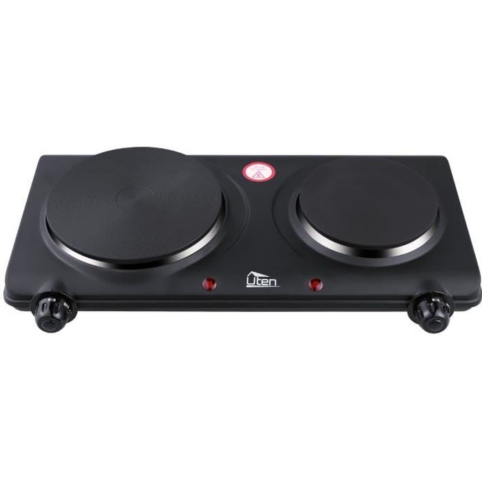 Plaque électrique-Plaque de cuisson Double feu-UTEN-1900W-2250W Chauffante Double, Réglage de la température en continu
