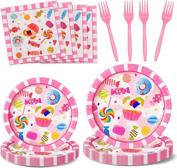 Sirène Vaisselle de Fête Assiette Ensemble, decoration anniire sirene, Sirène Assiettes en