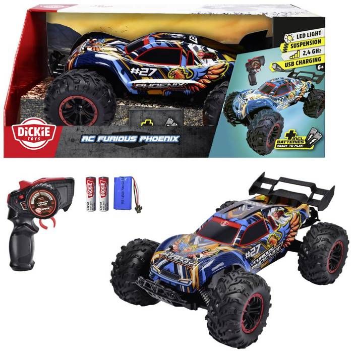 Véhicule RC - DICKIE TOYS - Furious Phoenix 1:10 - Électrique - Truggy - Débutant