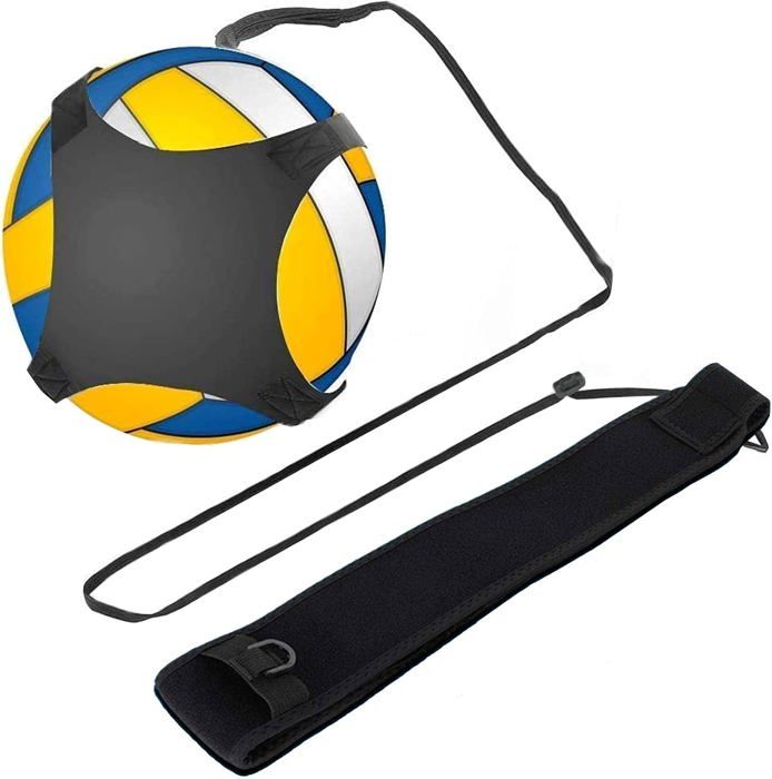 Équipement dentraînement de volley-ball de football aide au rebond de balle avec corde réglable et ceinture