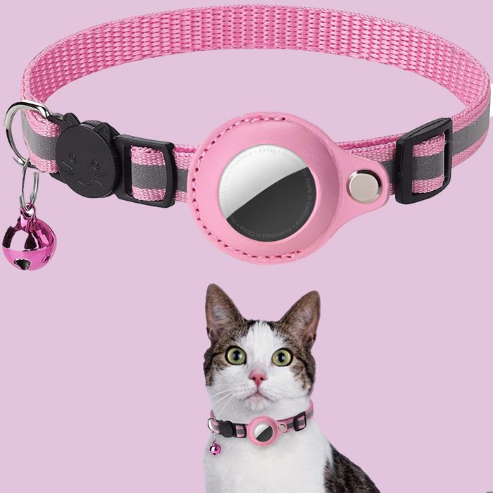 Meilleurs prix pour Collier pour chat Pet Airtag anti-perte avec clochette réfléchissante et localisateur de suivi intelligent, rose