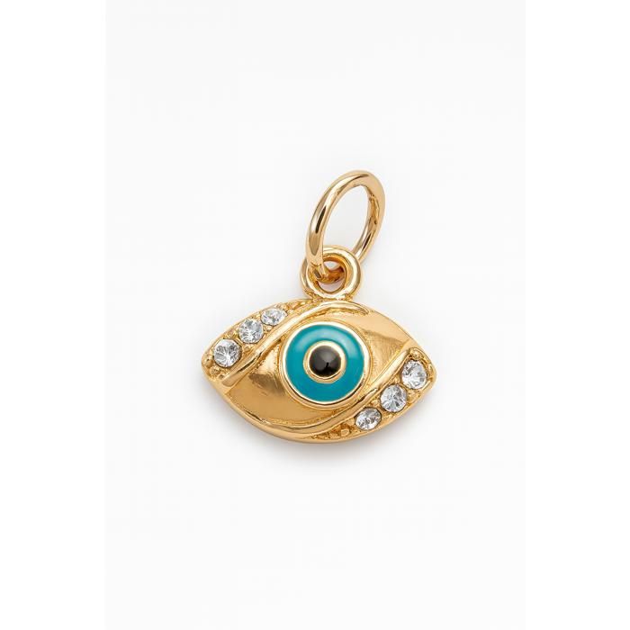 Pendentif Œil Protecteur Doré Strass