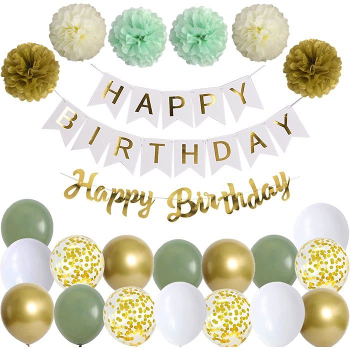 Bannière Anniversaire Italienne ''Buon Compleanno'' – Guirlande Dorée 3 M – DIY Facile – Décoration De Fête