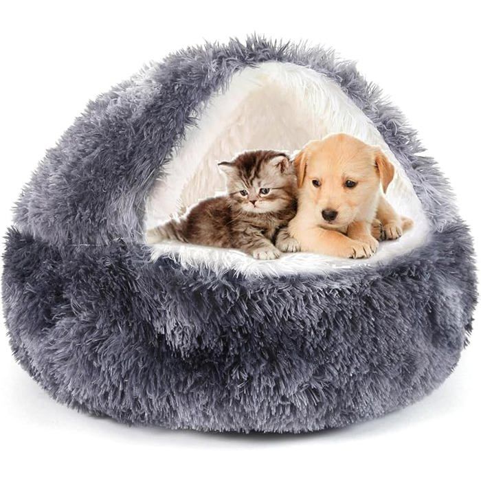 Meilleurs prix pour Lit Moelleux pour Chiens et Chats en Forme Coquil ge 70cm Coussin pour Chien en Peluche vable Canapé 70x70cm#Gris foncé CORBEILLE