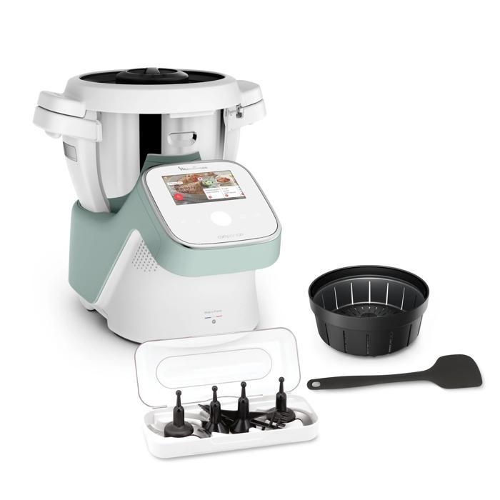 Moulinex i-Companion Touch Robot de cuisine 14 programmes automatiques HF9354F0 Vert - vue 1