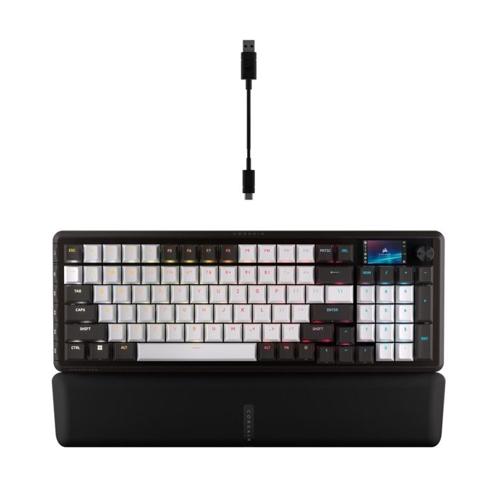 CORSAIR VANGUARD 96 Clavier mecanique gaming ecran LCD Switchs CORSAIR MLX flashtap bicolore - vue 3