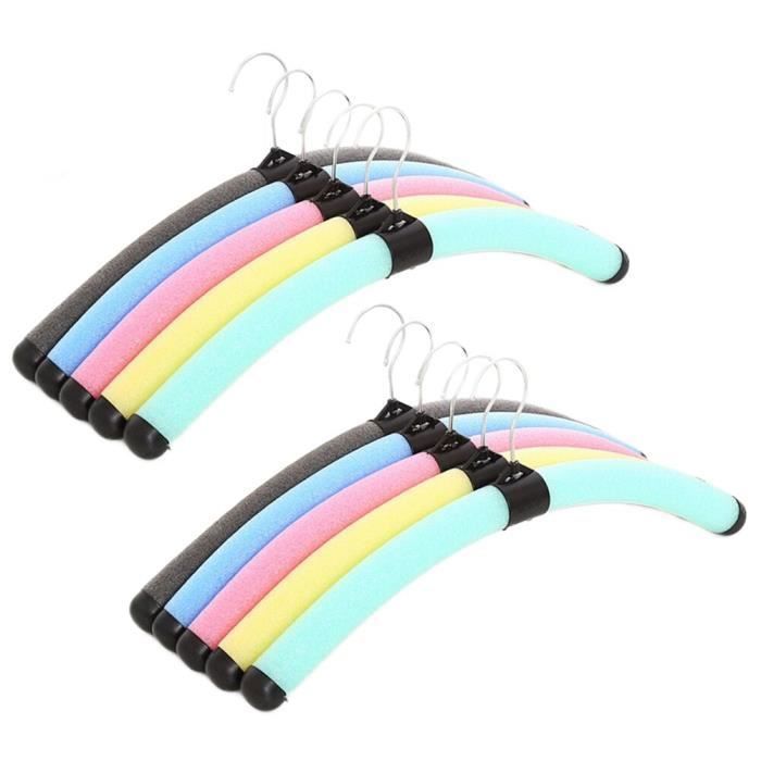 Mixte 10 pièces Cintres en mousse réglables pour enfants 10 pièces pantalons pliables support pour costume