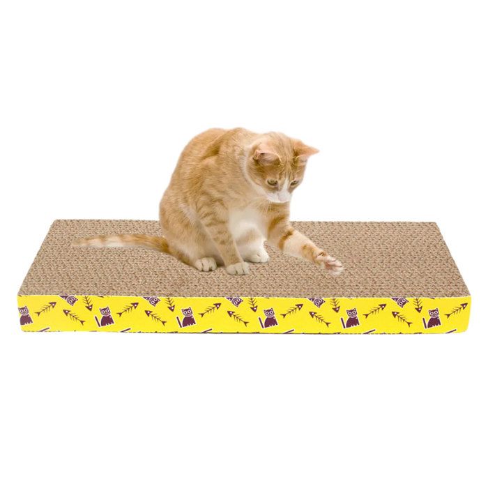Meilleurs prix pour Griffoir pour chat en carton avec textures de grattage de qualité supérieure griffoir durable et réversible
