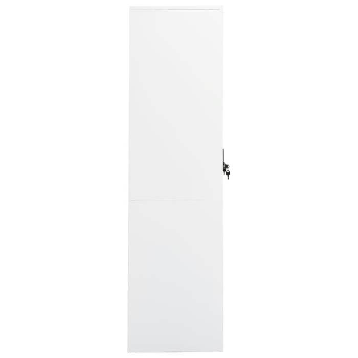 Blanc Garde-robe JILLS Armoire penderie Pour chambre Blanc 80x50x180 cm Acier LV1480