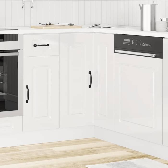 [18943]Armoire dangle de cuisine MOBILIERCLASSICCapacité 70 kgMeuble bas de cuisine - Kalmar blanc brillantPoids:29.3 Kg