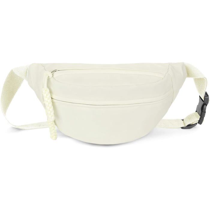 Sac Banane Femme XJYDNCG Nylon pour Voyager Sortir et TravaillerVoyage - Blanc