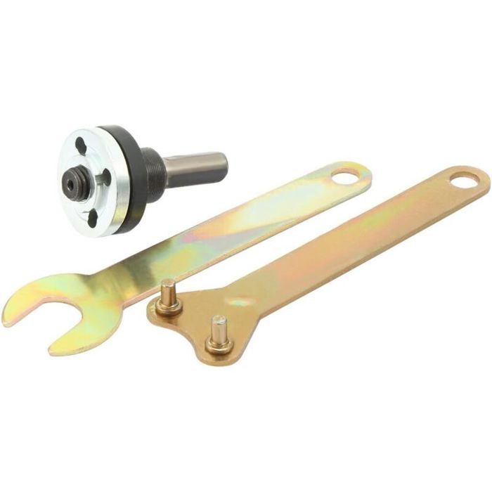 Perceuse 10 mm 3/8 Adaptateur de mandrin support de disquee pour meuleuse dangle 2 Ensembles de clés 3 en 1