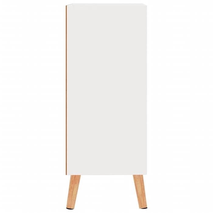 Blanc Commode Salon CHIC Buffet bas/Cabinet 1 PC blanc brillant 60x30x72 cm bois dingénierie N12397