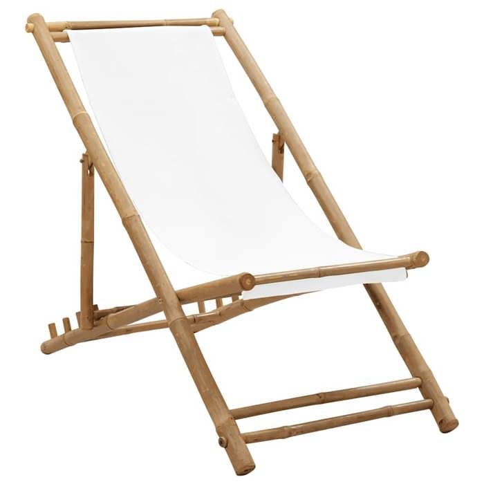 Siège Terrasse & Balcon - VIDAXL - TOP Chaise de terrasse - Bambou - et toile &&70748